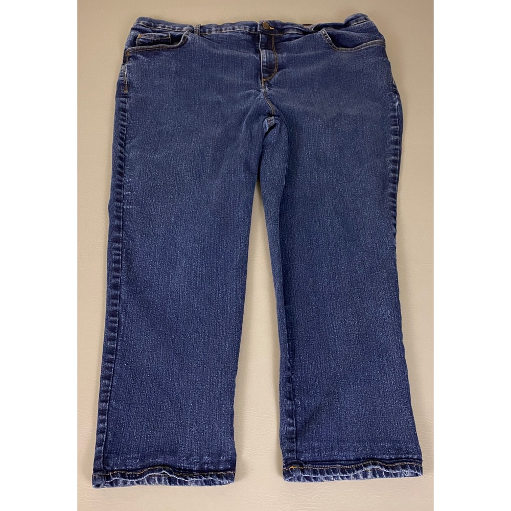 Gloria Vanderbilt Amanda Jeans Womens Size 22W Short Dark Wash High Rise Tapered